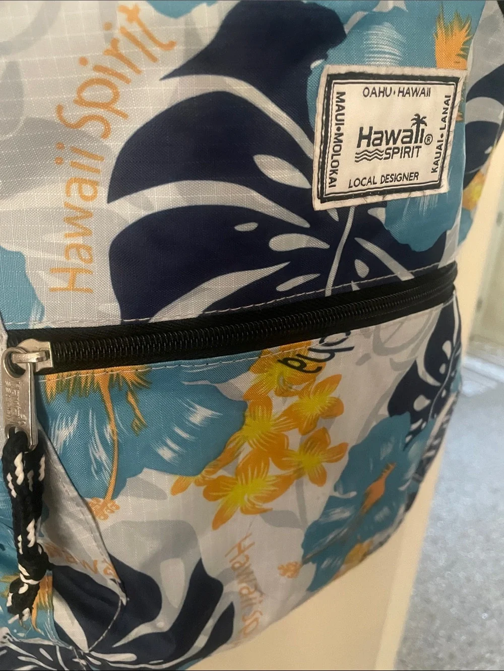 Blue Floral Men's Backpack